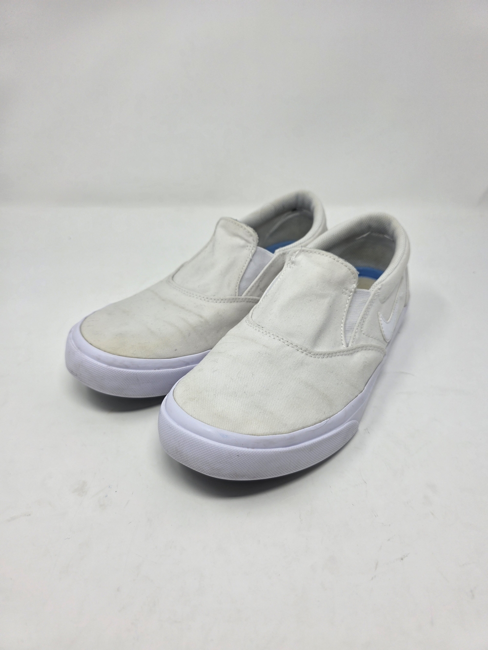 Nike Men's White Slip-On Canvas Sneakers